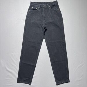 Vintage Levis 560 Jeans Womens 26x30 Black Loose Fit Straight Leg Made USA 90s‎